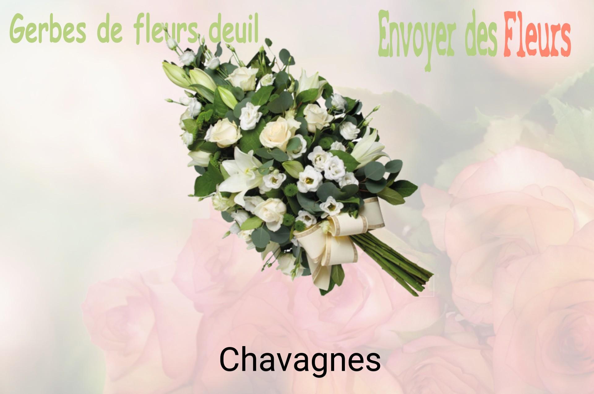 Gerbe de fleurs de deuil livrée à Chavagnes